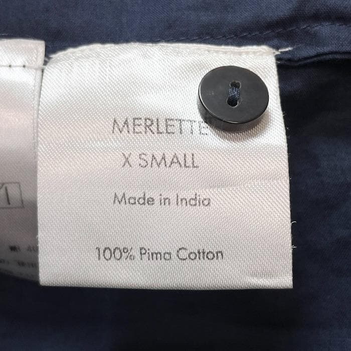 MARTEL PLEATED merlette ギャザー ワンピース ネイビー