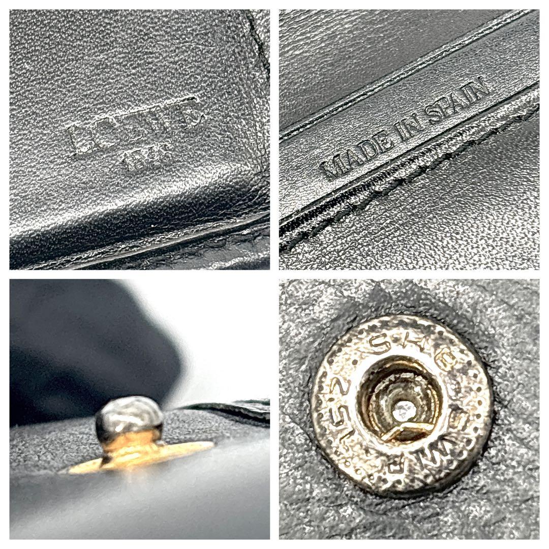 LOEWE アナグラム コンパクトウォレット ブラック