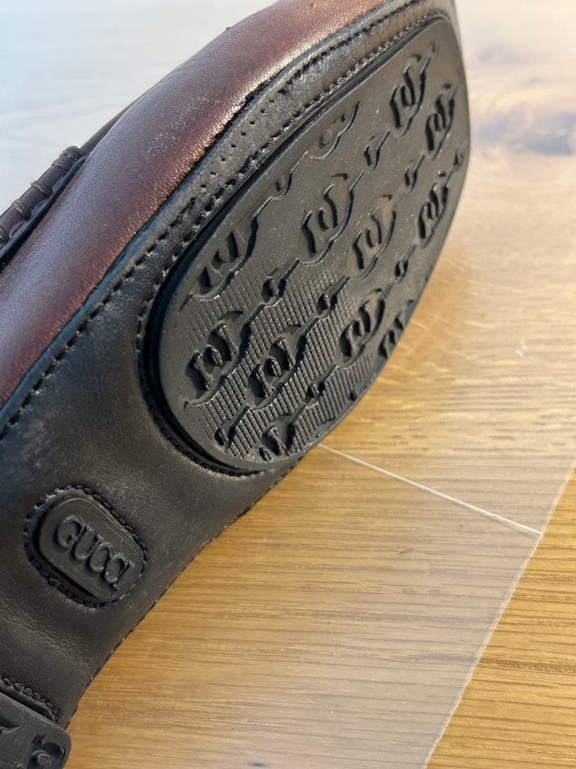 GUCCI グッチ ビットローファー ドライビングシューズ 25.5cmブラウン