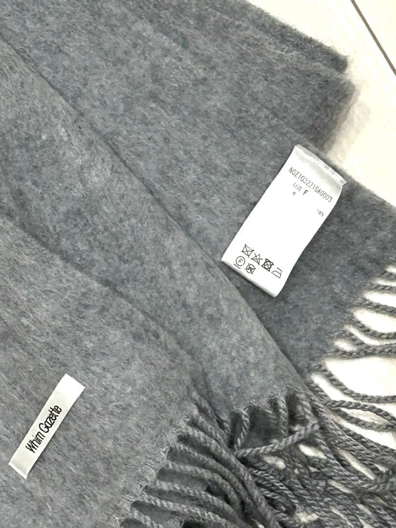 Whim Gazette グレー ビッグウールストール