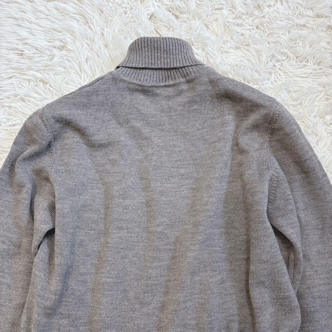 サルヴァトーレフェラガモ ニット タートルネック ワンピース 金具 グレー Ｌ