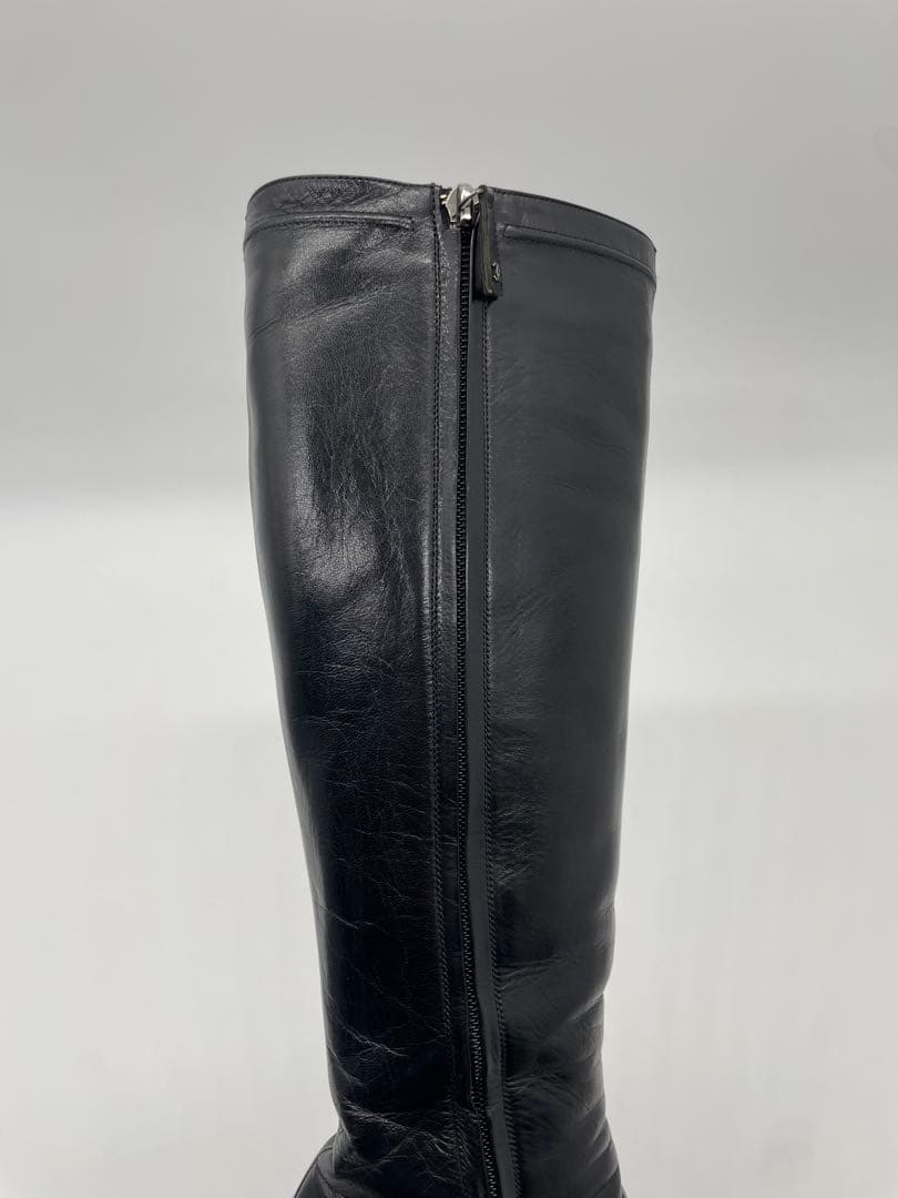 シャネル CHANEL ココマーク ロングブーツ ポインテッドトゥ 37 1/2