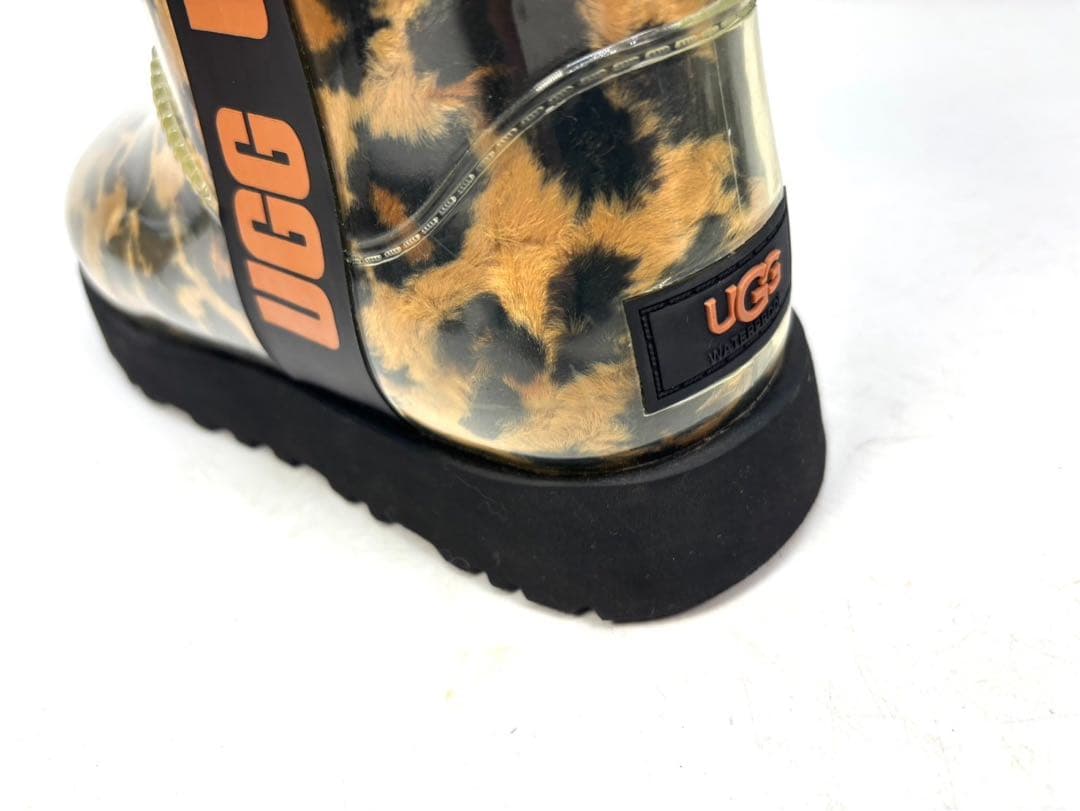 UGG アグ　レインブーツ　レオパード　ヒョウ柄　ムートン　22
