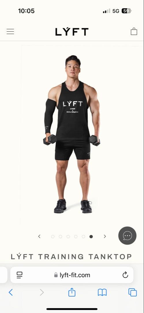 トップス LYFT TRAINING TANKTOP BLACK