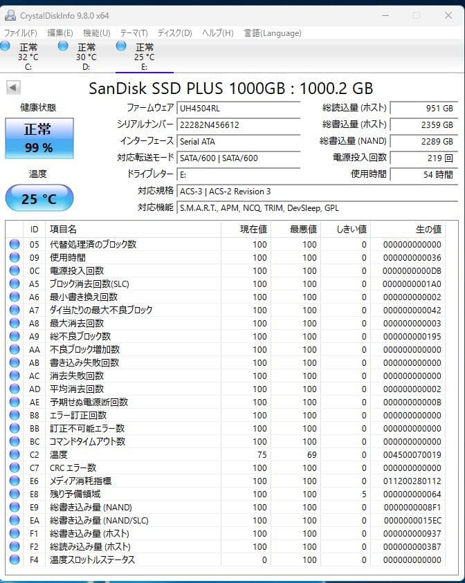 内蔵型SSD SanDisk SSD PLUS 1000GB