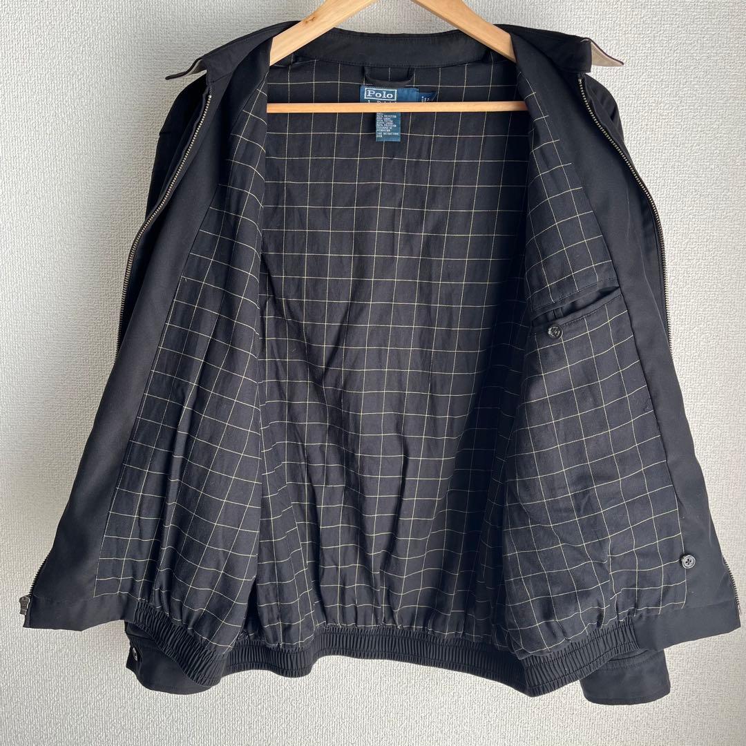 【極美品】ポロ ラルフローレン スイングトップ 黒 L