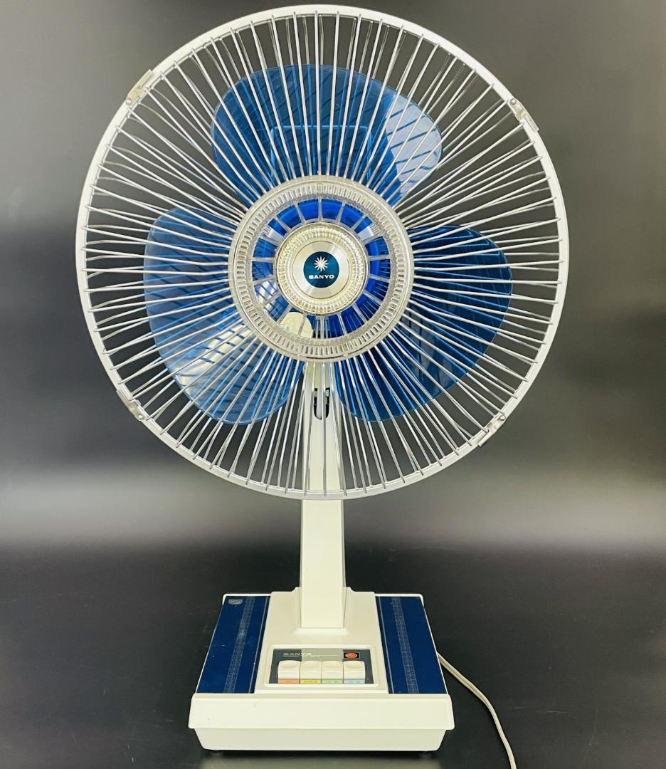 希少 取扱説明書元箱あり 昭和レトロ サンヨー 卓上扇 EF-6PS型【完動品】