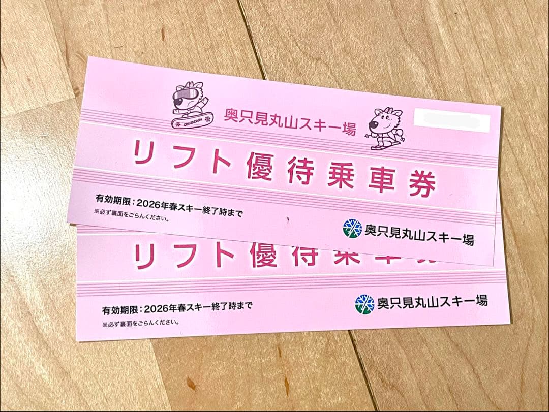 奥只見丸山スキー場 リフト券 招待券
