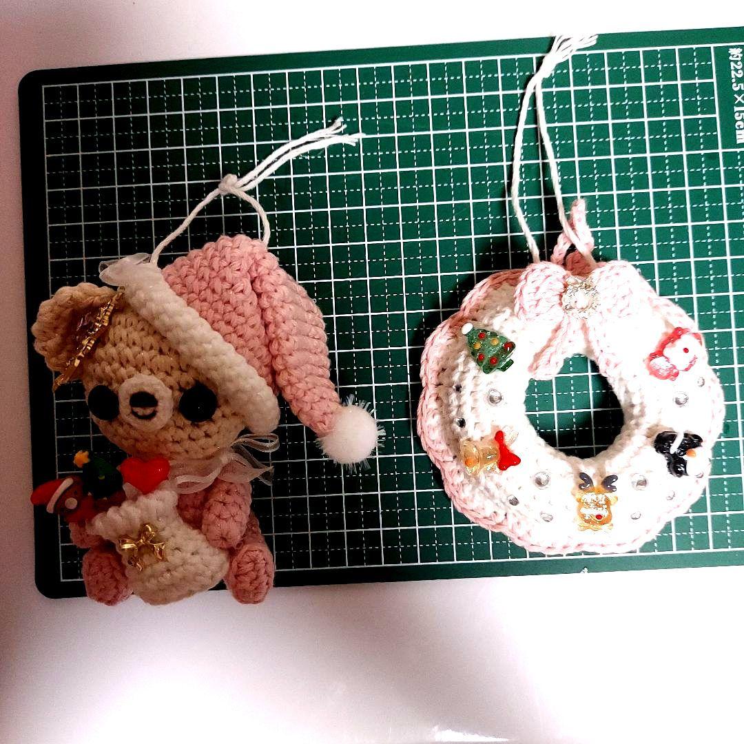 ハンドメイド　クリスマス　編みぐるみ　ガーランド　インテリア　イベント