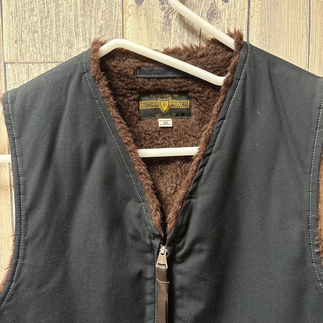 butcher products フィールドベスト ネイビー 40