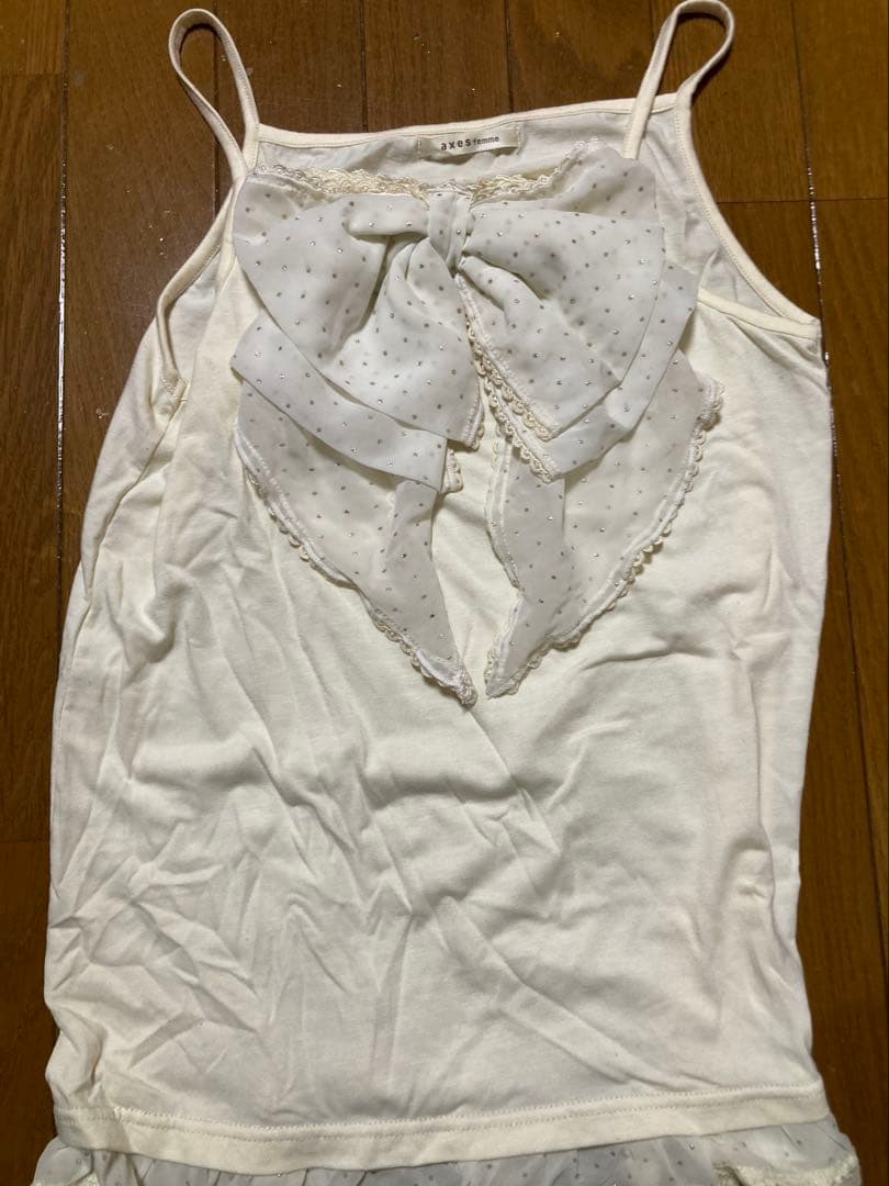 axes femme♡ビッグリボンキャミソール♡ホワイト♡