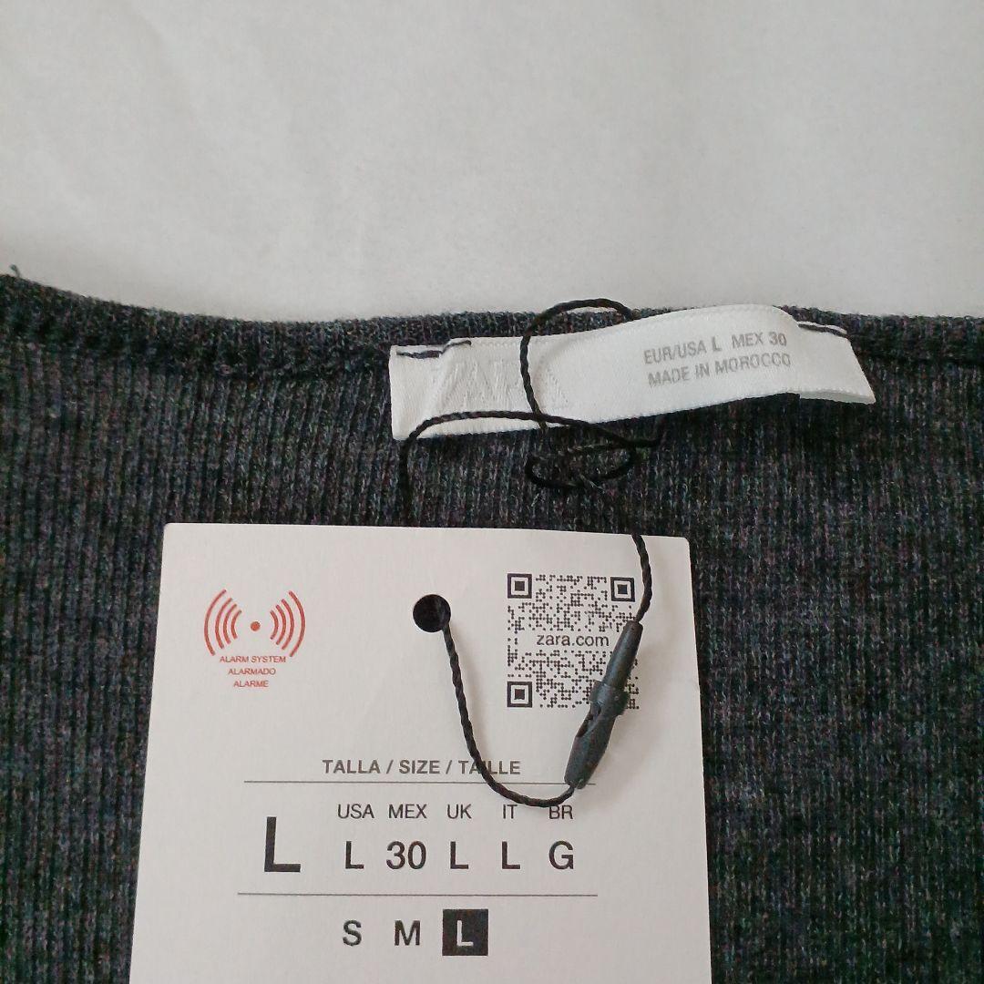 ZARA コンビネーションレーストップジャケット L カーボン 完売品