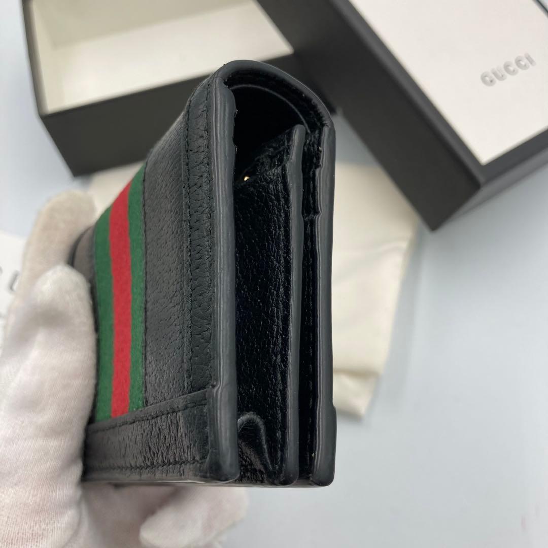 ！極美品！　GUCCI グッチ　コンパクトウォレット　ブラック　165