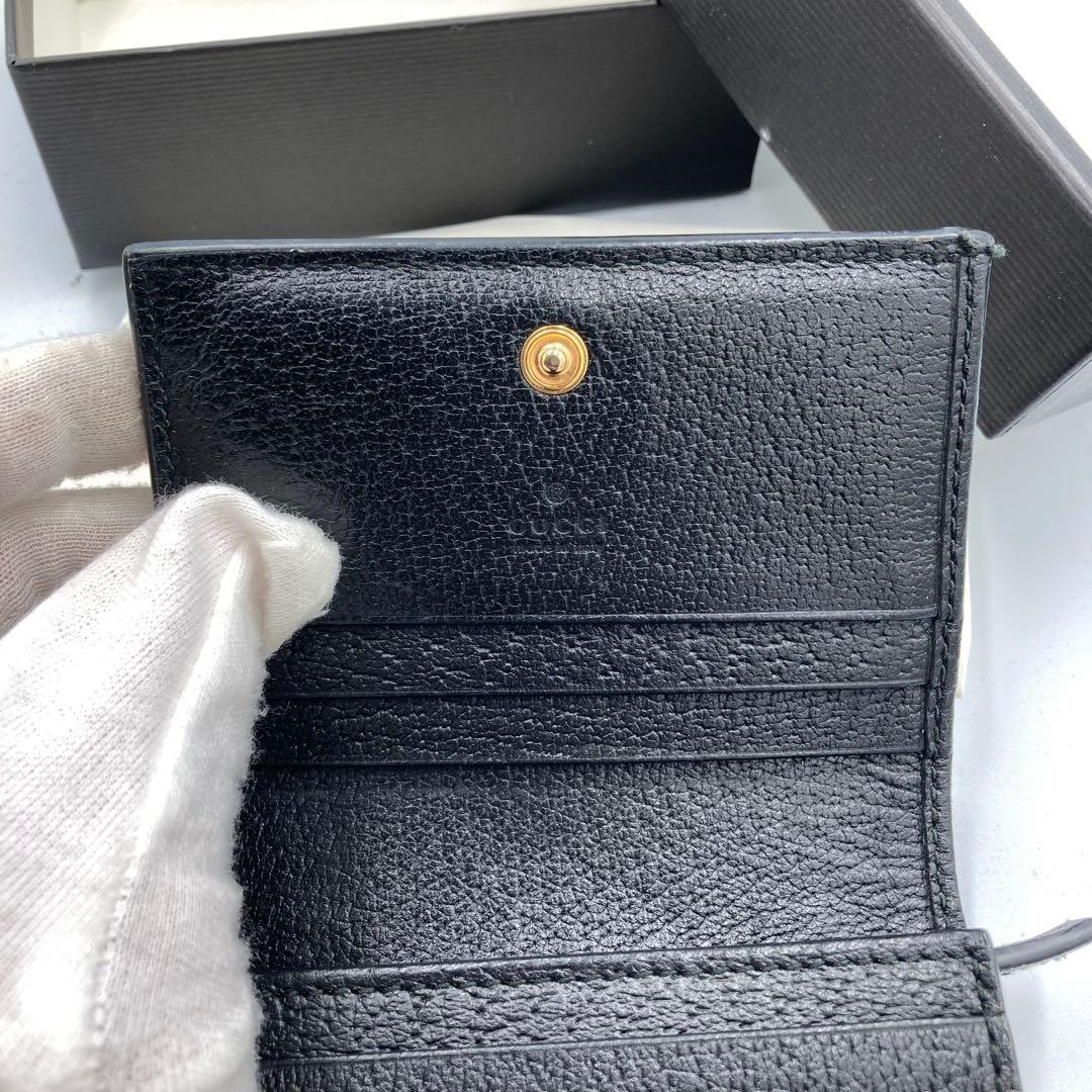 ！極美品！　GUCCI グッチ　コンパクトウォレット　ブラック　165
