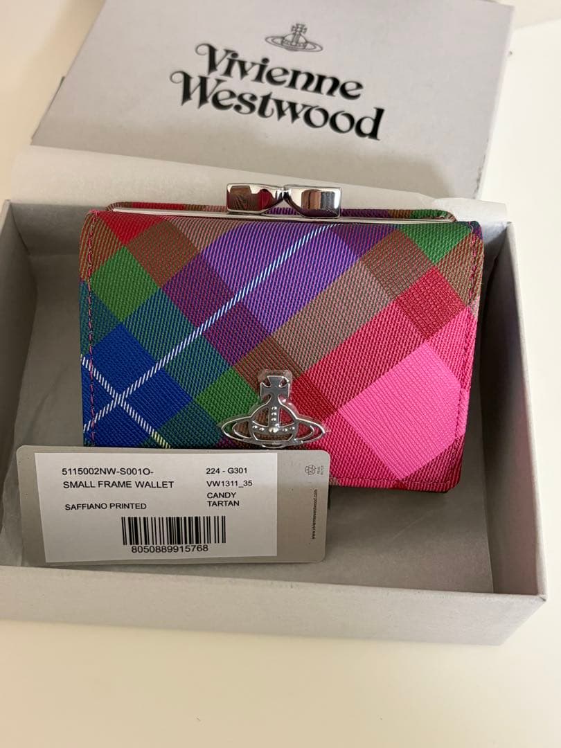 【新品】 Vivienne Westwood タータンチェック 三つ折り財布