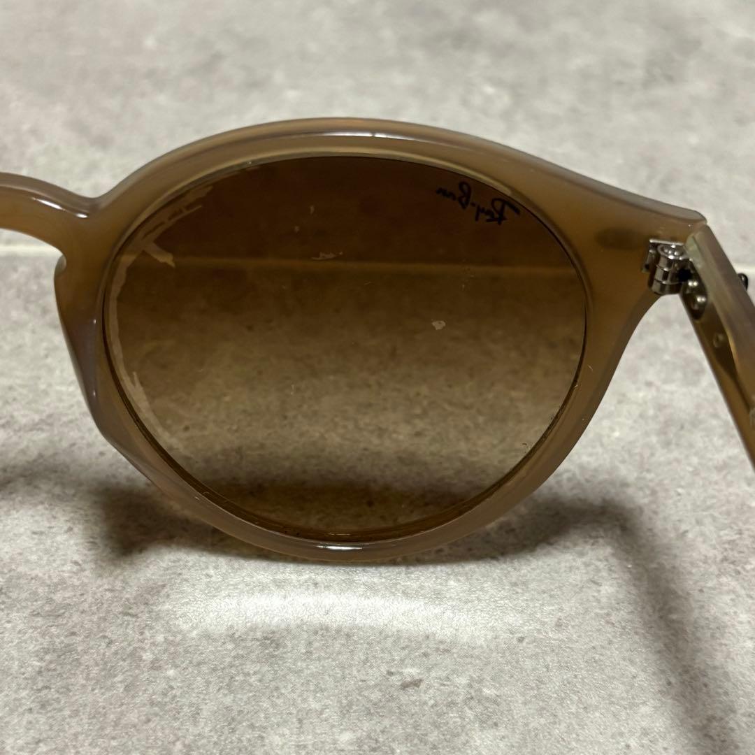 Ray-Ban RB2180-F ラウンドサングラス ブラウン イタリア製
