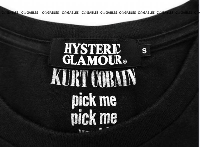 ヒステリックグラマー カートコバーンTシャツ ニルヴァーナ キムタク着