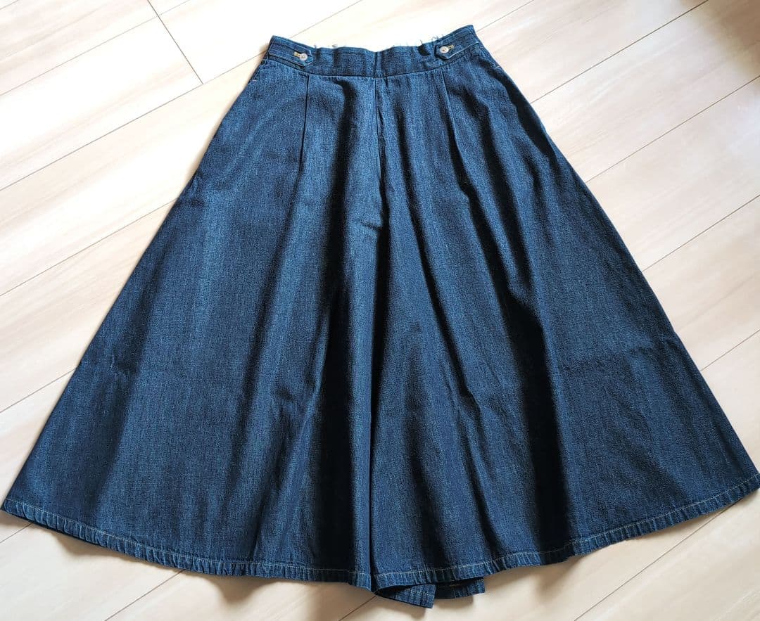 パラスパレス ムラ糸ダンガリーフレアパンツ