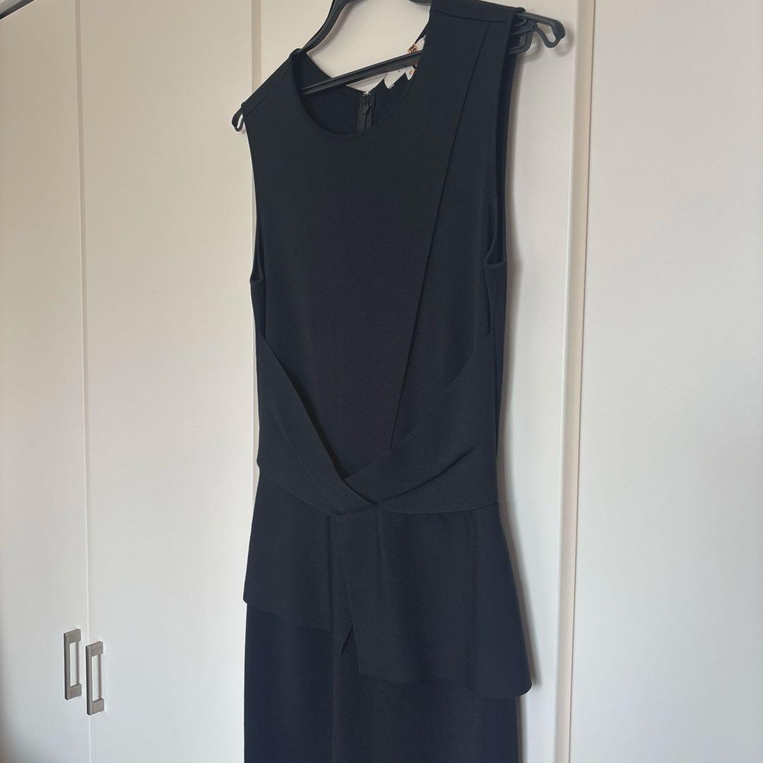 【EPOCA】黒ノースリーブひざ丈ワンピース ジャケットセット