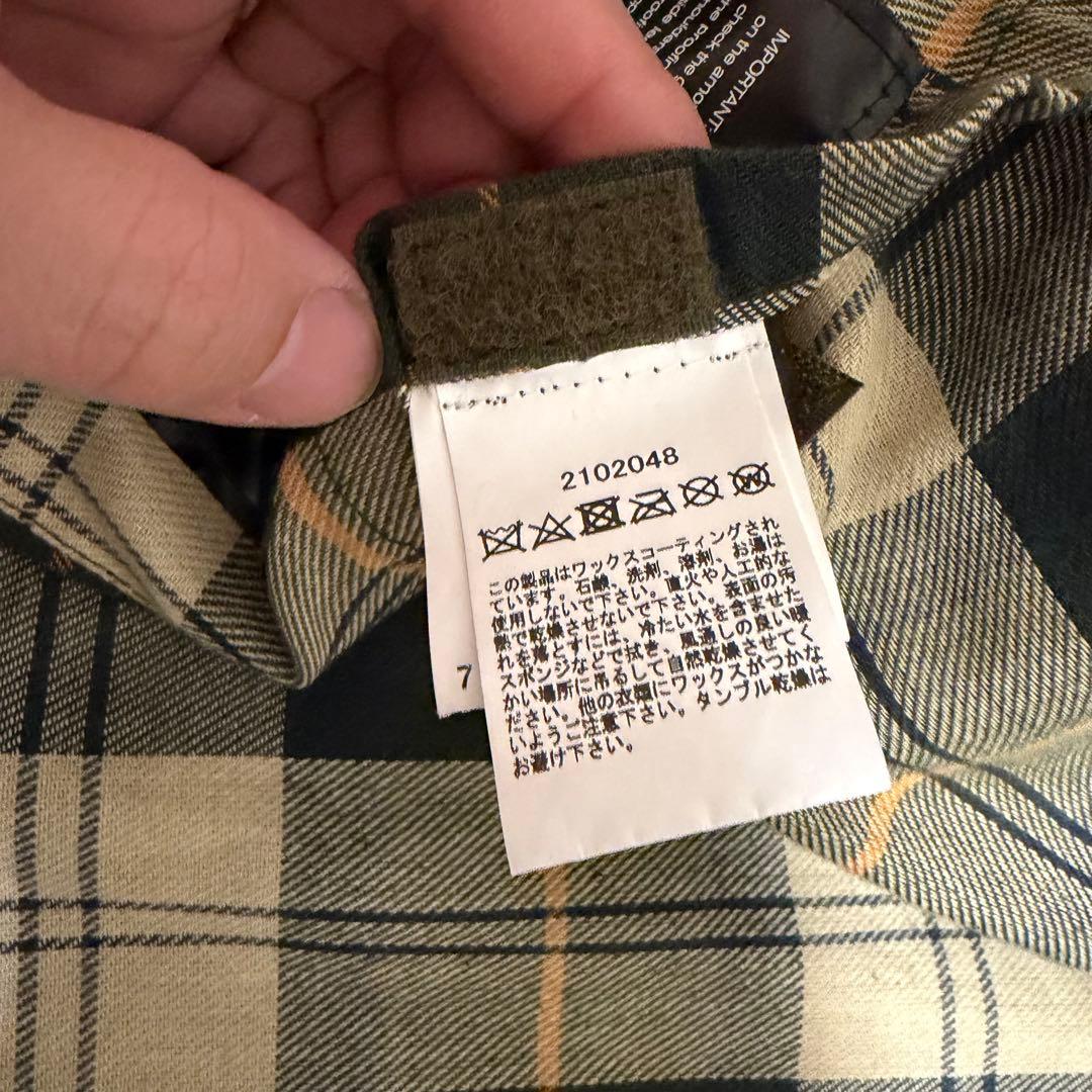 近年極美品　バブアー　ビデイル　ワックスジャケット　ロゴ刺繍　袖リブ　ジャンパー