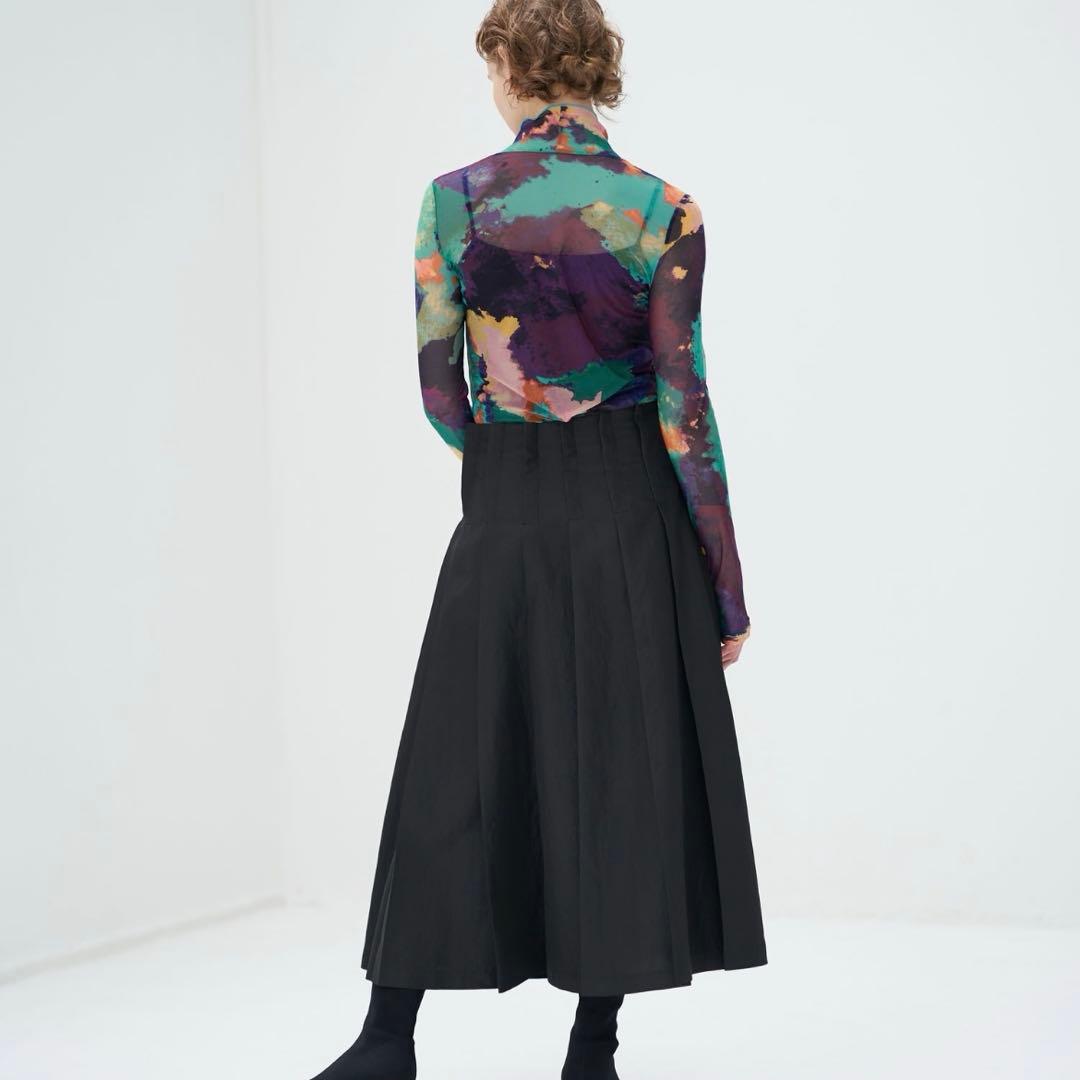 さつま様☆専用 新品LANVIN en Bleuライトタフタプリーツスカート