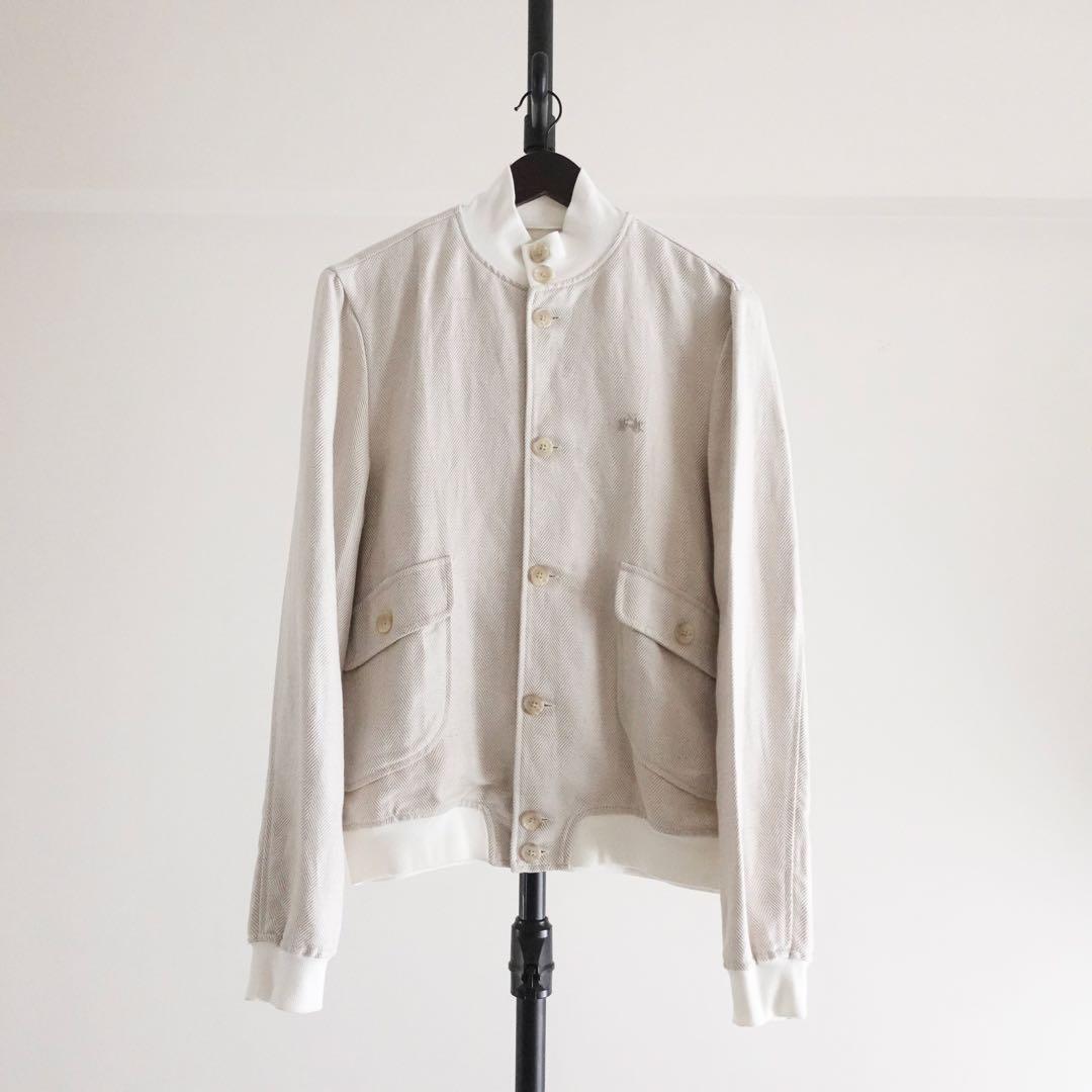 LA MARTINA リネンコットンヘリンボーン　バルスタージャケット　伊製