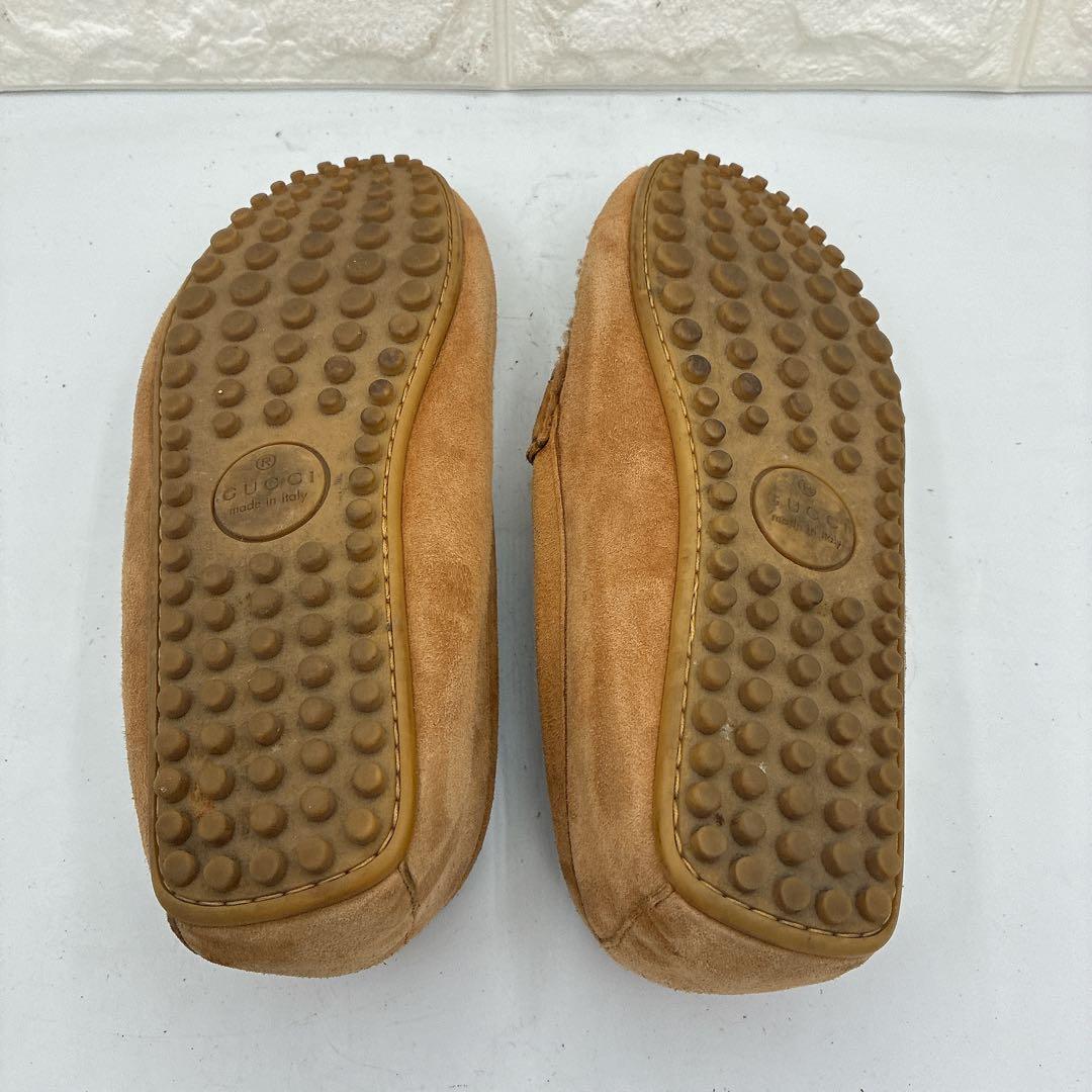 【良品】GUCCI グッチ ホースビット モカシン スリッポン ブラウン 金金具
